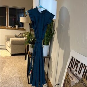 Shein Flirty ankle length light weight  Teal Dress